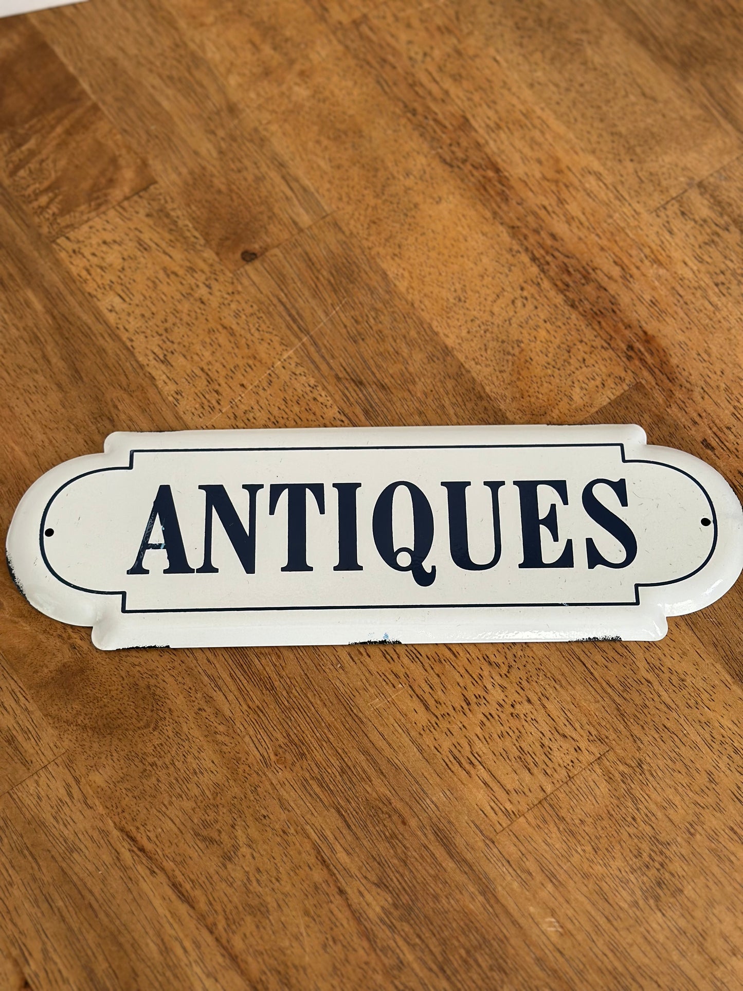Metal Antiques Wall Sign