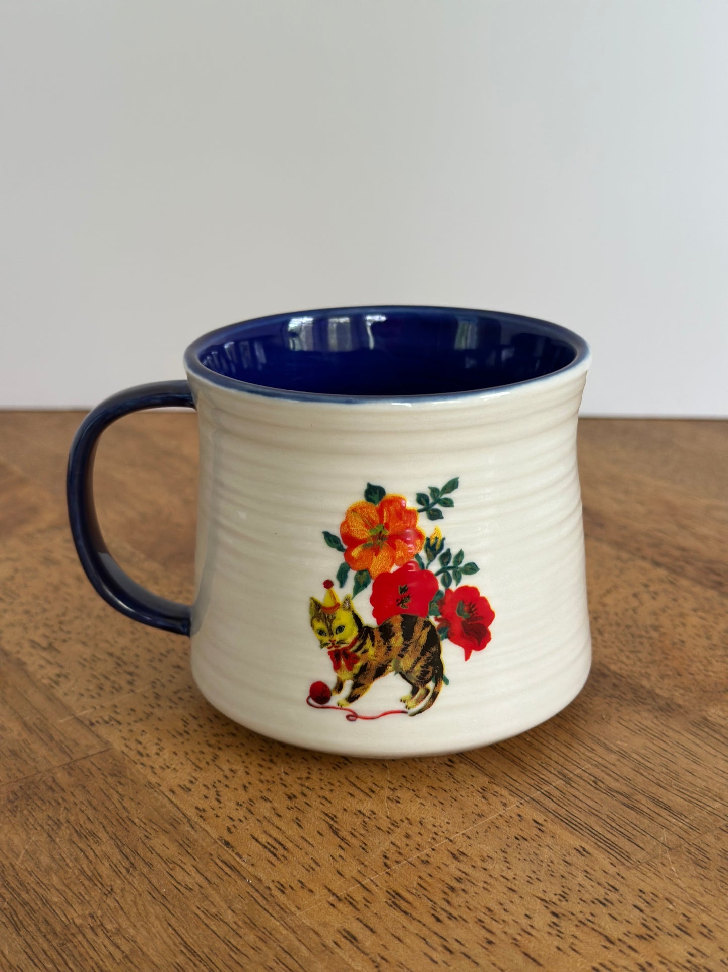 Anthropologie Cat Initial Mug "D"