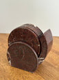 Brown Marble Coaster Set