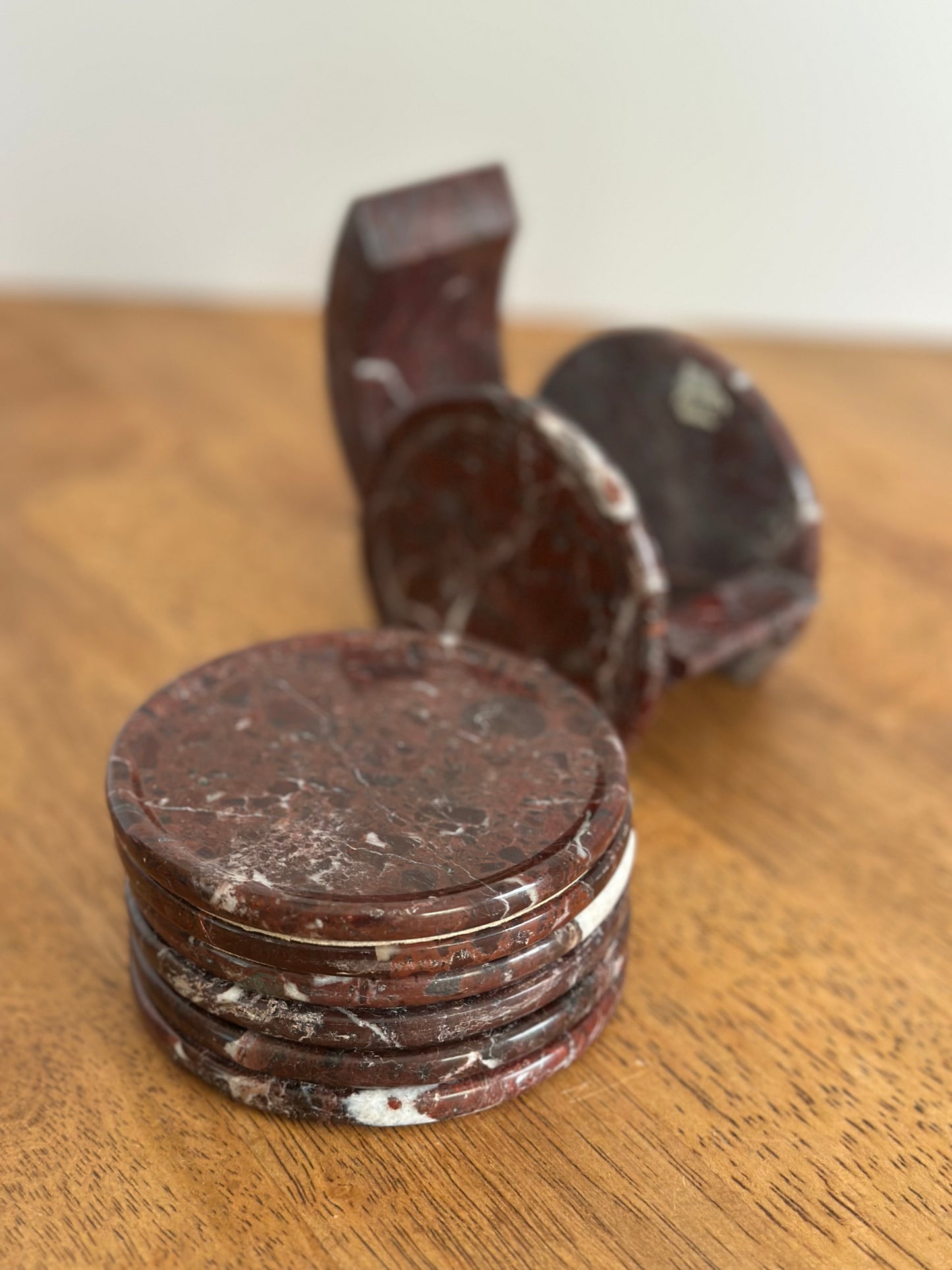 Brown Marble Coaster Set