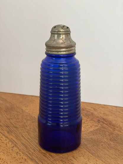 Vintage Cobalt Blue Salt Shaker