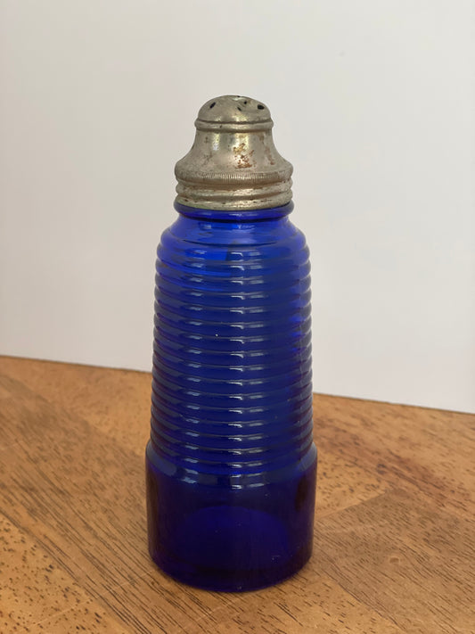 Vintage Cobalt Blue Salt Shaker