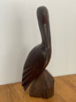 Hand Carved Wood Pelican Sculpture