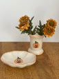 Vintage Loomco Jack-o-Latern Soap Dish/Toothbrush Holder Set