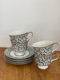 Sango Spanish Lace Tea Cup & Saucer Set (4)