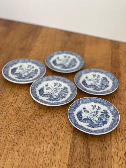 Miniture Blue & White Plate Set (5)