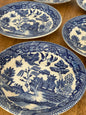 Vintage Japan Blue & White Saucer Set (5)