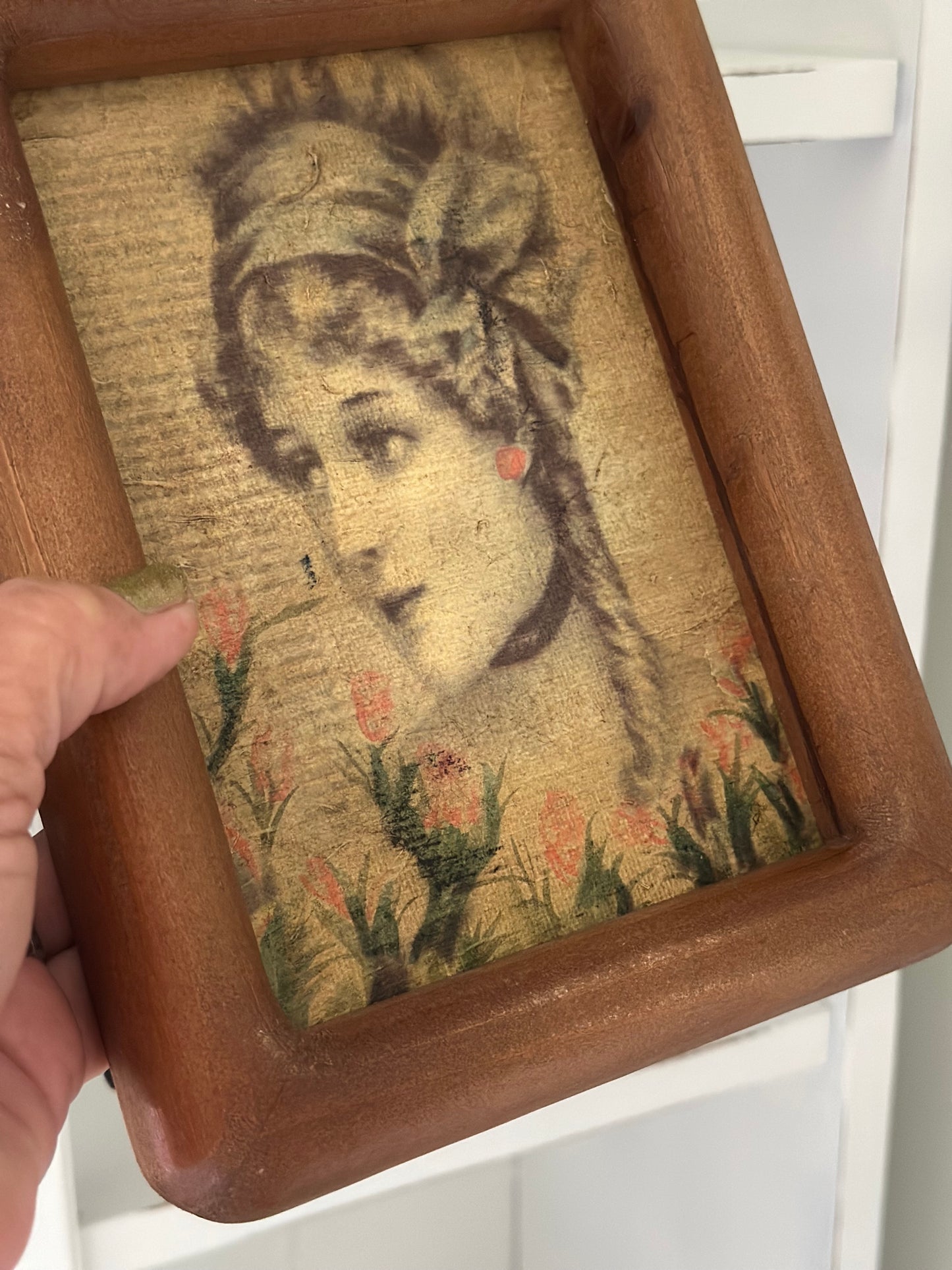 Vintage Inspired Wood Framed Canvas 5x7