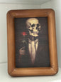 Skeleton Wood Framed Canvas 5x7