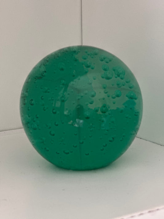 Murano Style Green Glass Paperweight