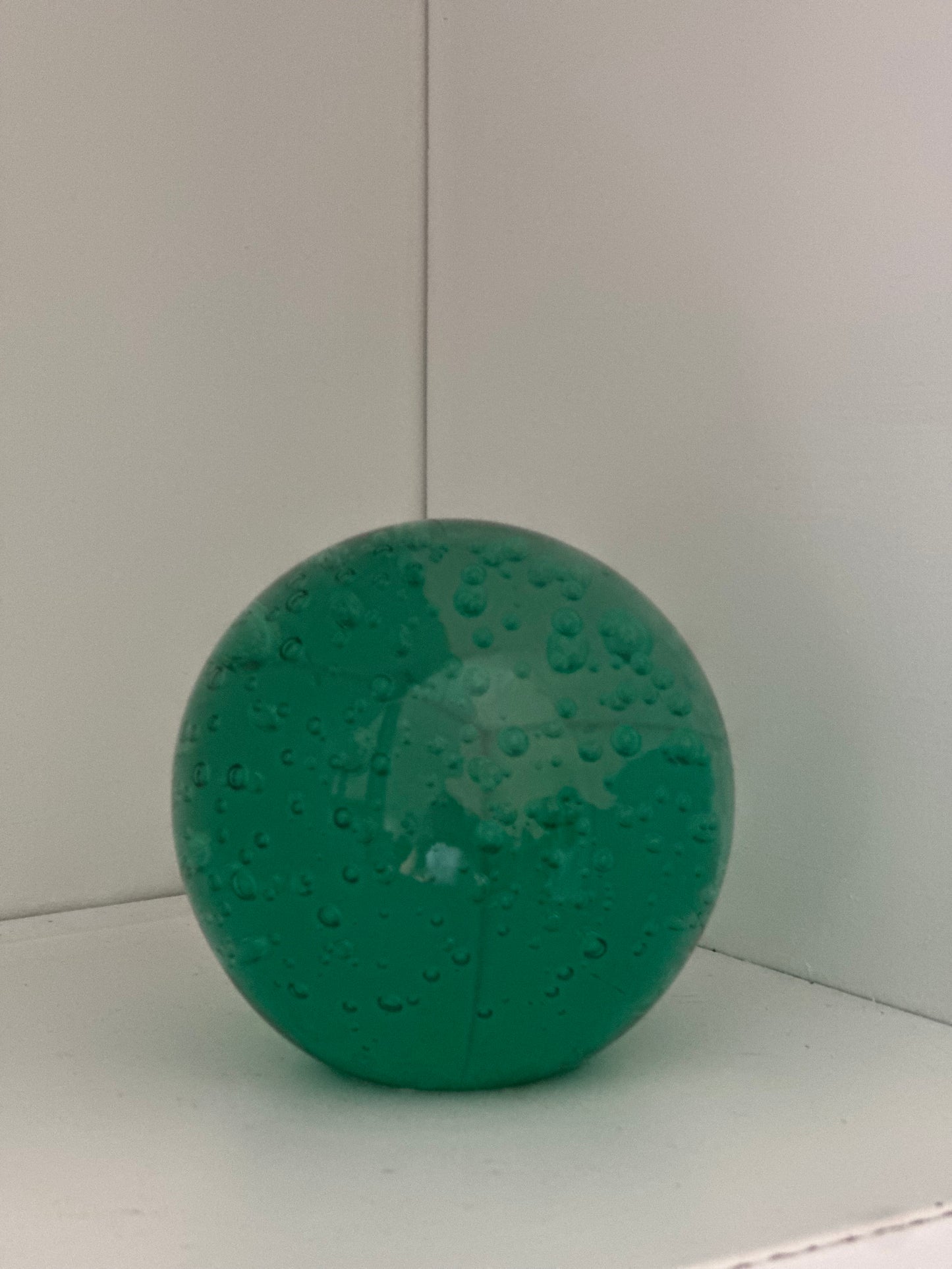 Murano Style Green Glass Paperweight