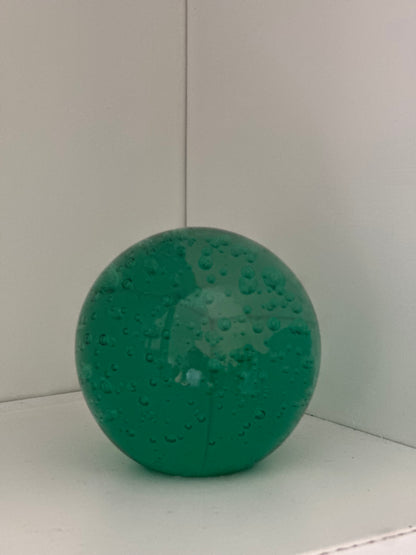 Murano Style Green Glass Paperweight