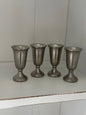 Pewter Footed Cordial Glasses (4)