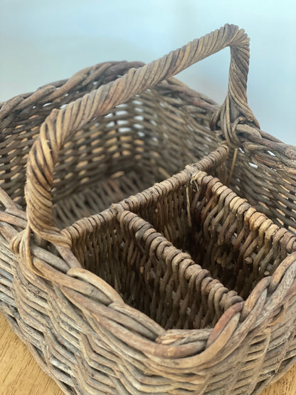 Wicker Utensil Basket