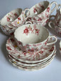 Vintage Copeland Spode Rosebud Chintz Teacup Saucer Set