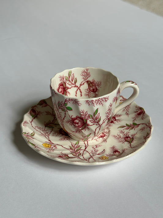 Vintage Copeland Spode Rosebud Chintz Teacup Saucer
