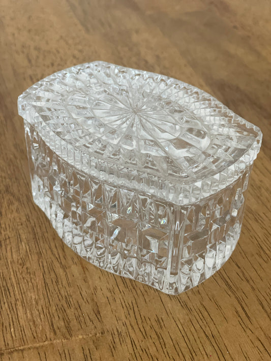 Crystal Glass Lidded Trinket Box