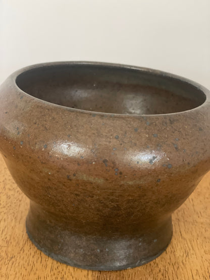 Brown Pottery Bowl/Planter