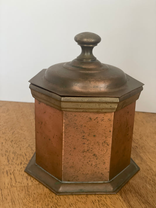 Vintage Copper and Brass Canister