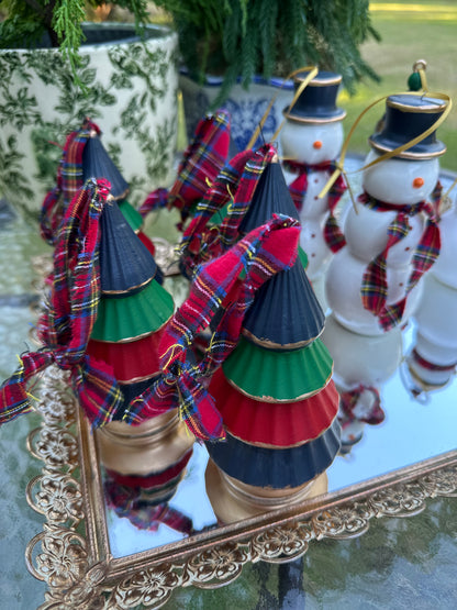 Plaid Collection-Hand Painted Christmas Tree Ornaments