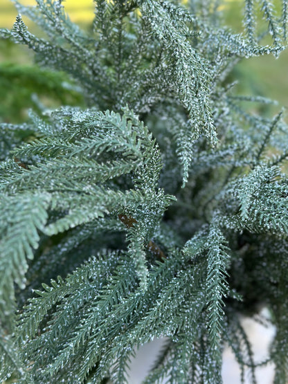 25" Snowy Cedar Spray