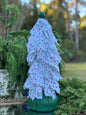 Handmade Fabric Rag Tree White Polkadot