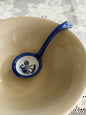Blue and White Floral Hand Painted Sauce Ladle
