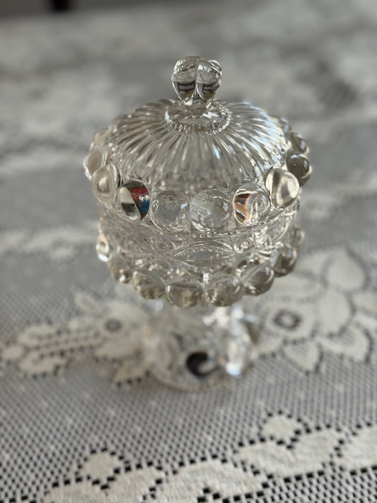 Vintage Glass Eyewinker Candy Dish