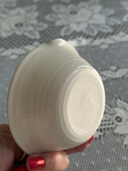 Vintage White Ceramic Flower Frog