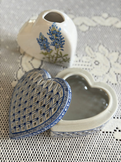 Ceramic Heart Trinket Dish/Bud Vase