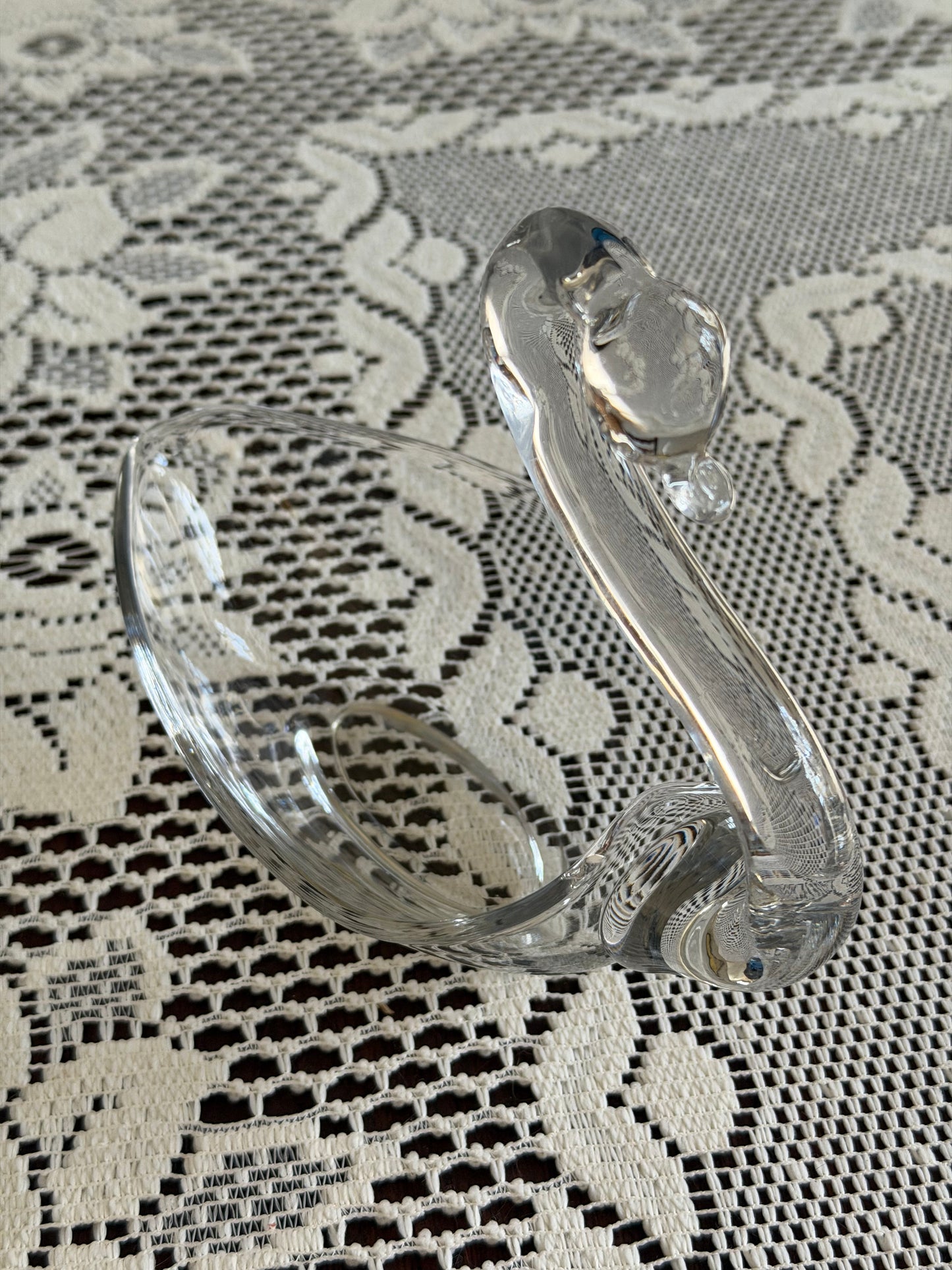 Vintage Glass Swan Dish - Duncan & Miller
