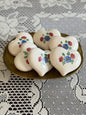 Ceramic Hand Painted Hearts in Brass Dish
