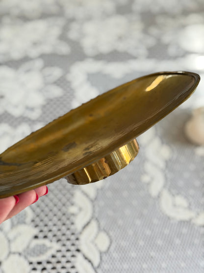 Ceramic Hand Painted Hearts in Brass Dish