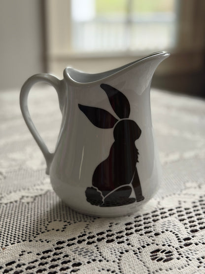 Apilco White Water Pitcher With Bunny