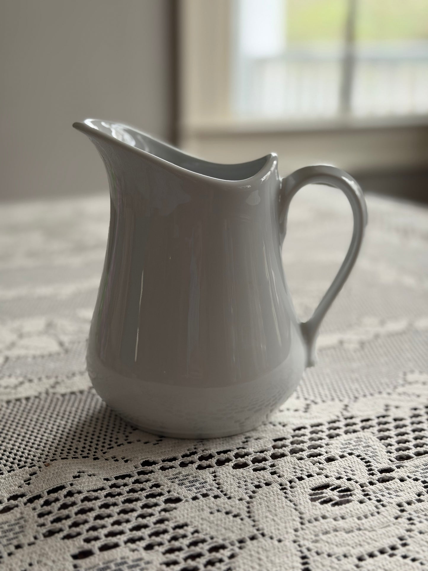 Apilco White Water Pitcher With Bunny