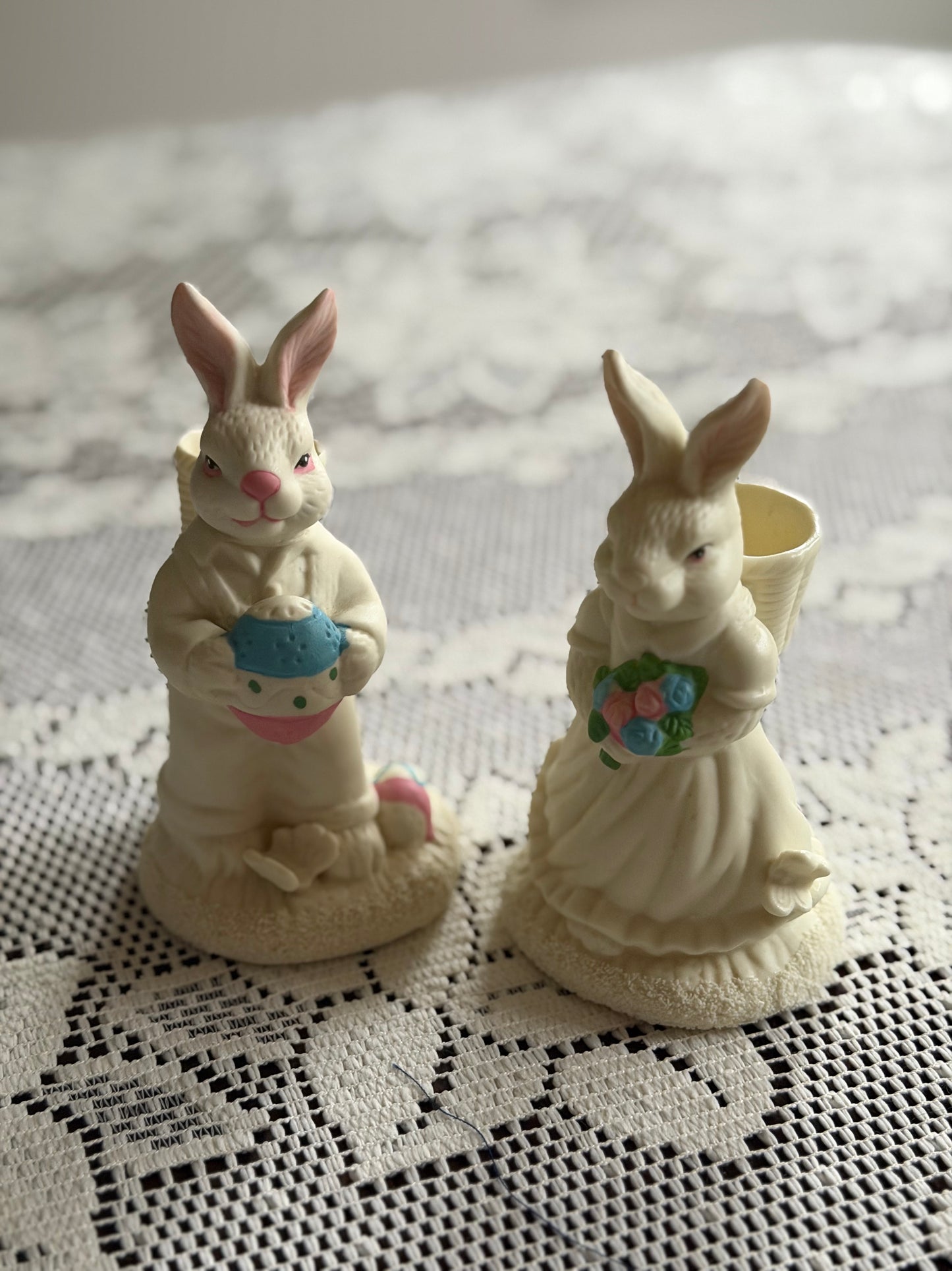 Vintage Bunny Taper Holders