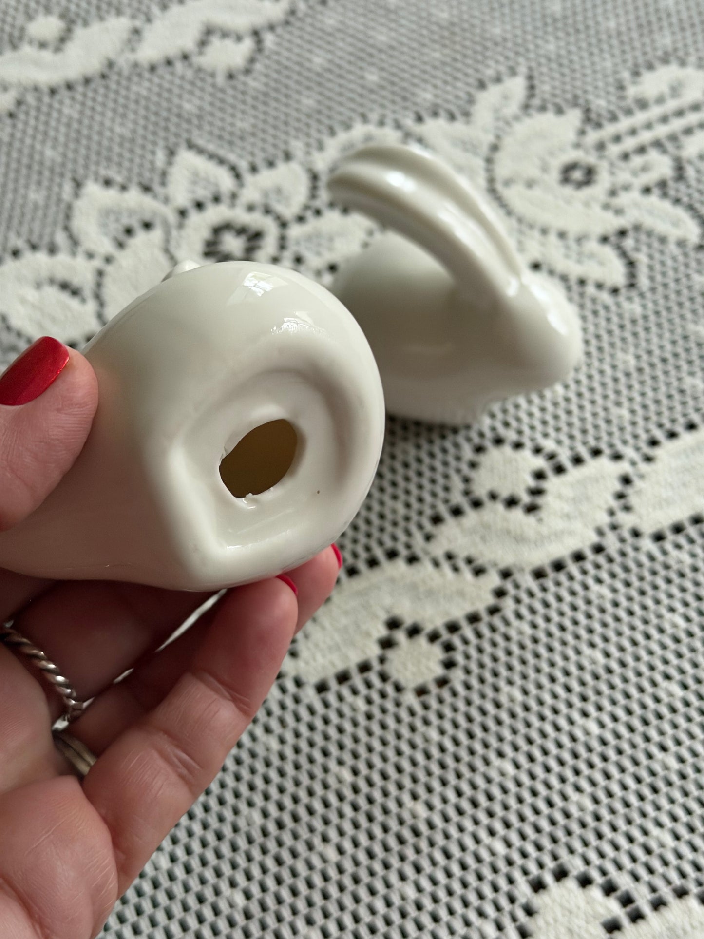 White Bunny Figurines