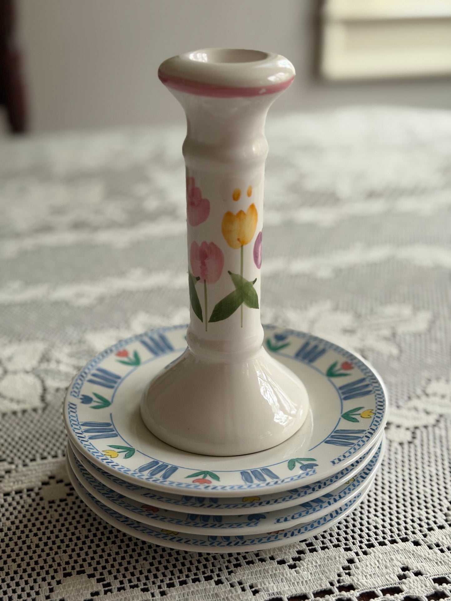 Tulip Desert Plates/Candle Holder