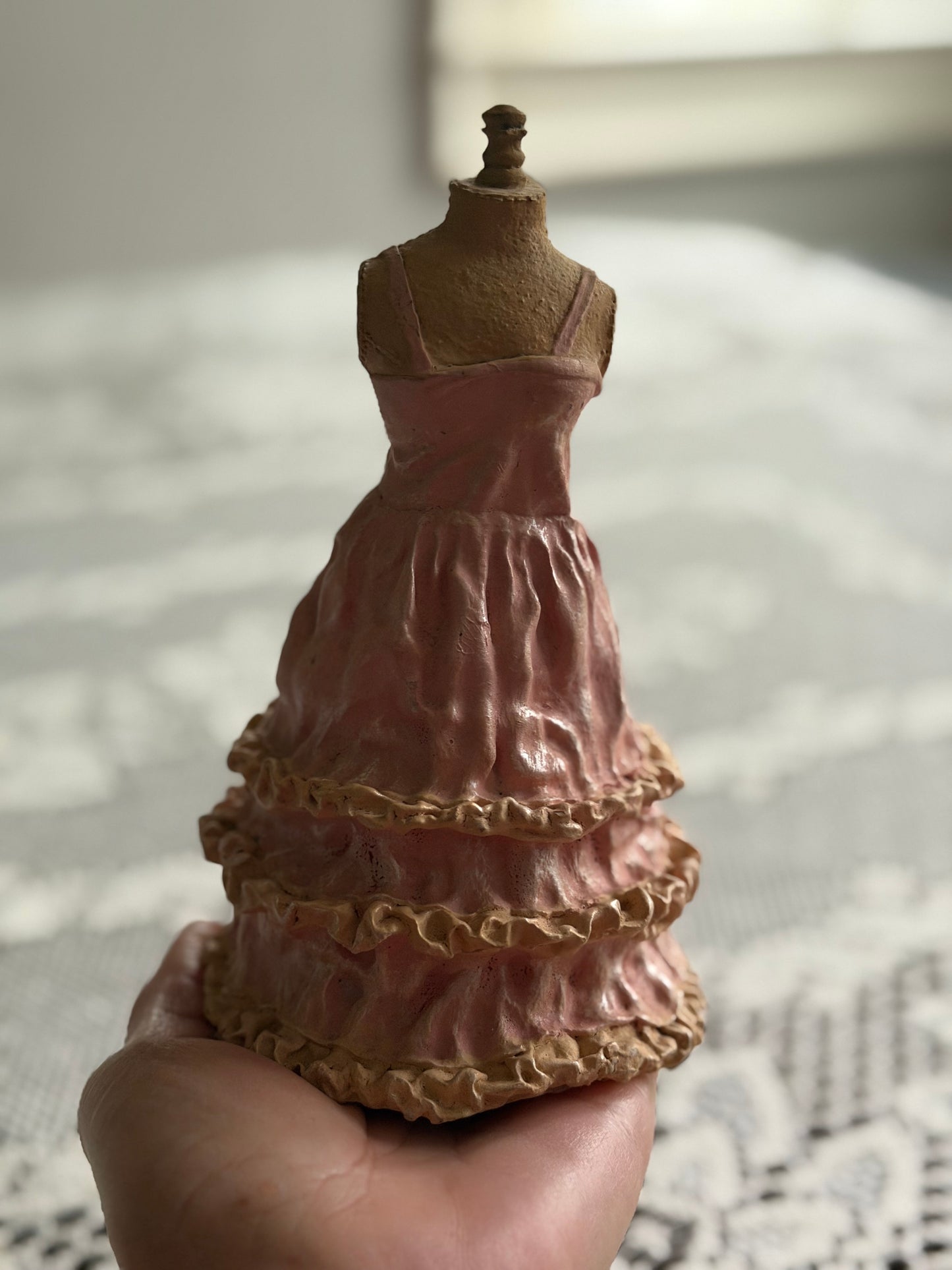 Pink Ruffled Dress Decor