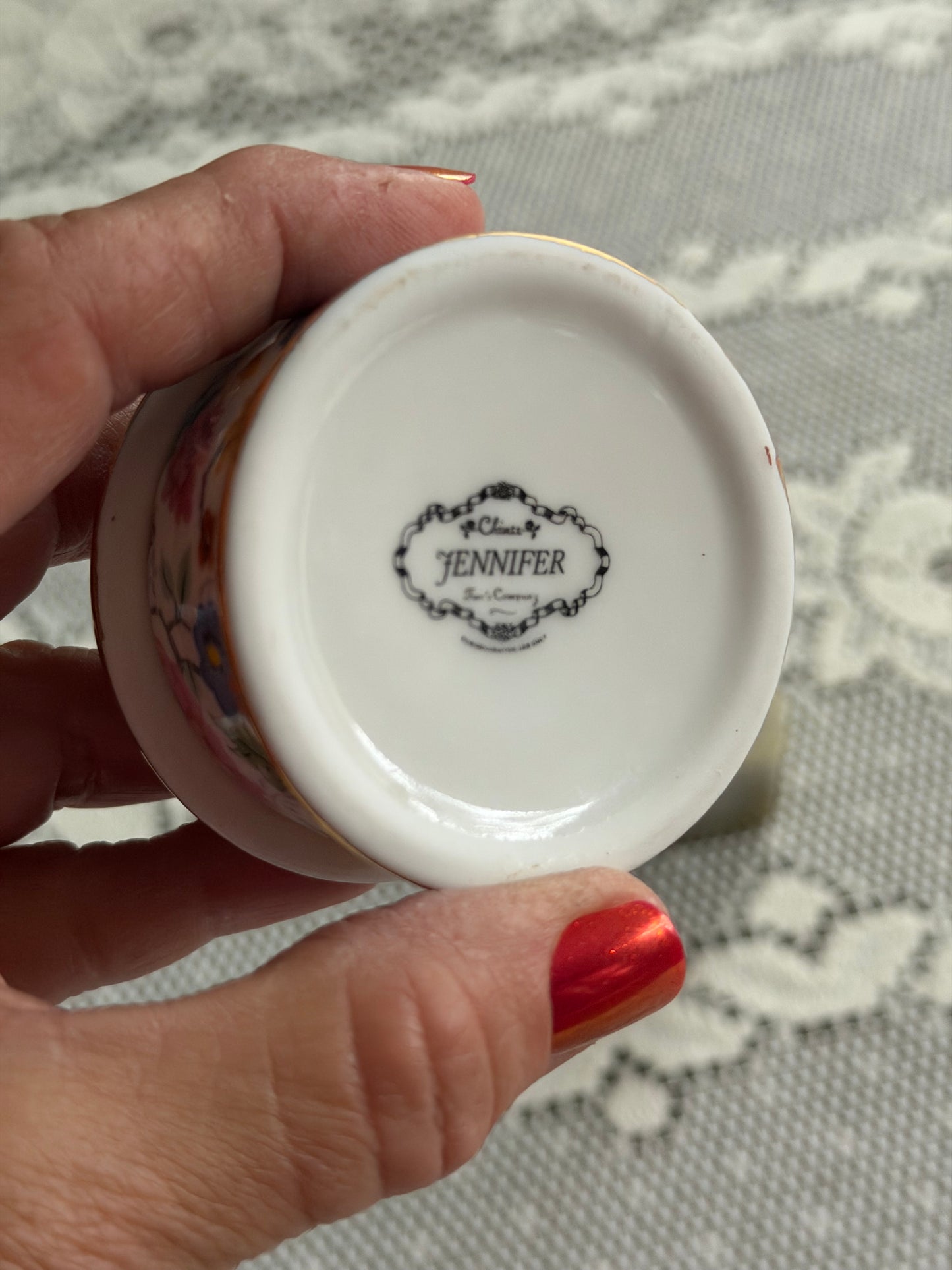 Set 2 Floral Trinket Boxes