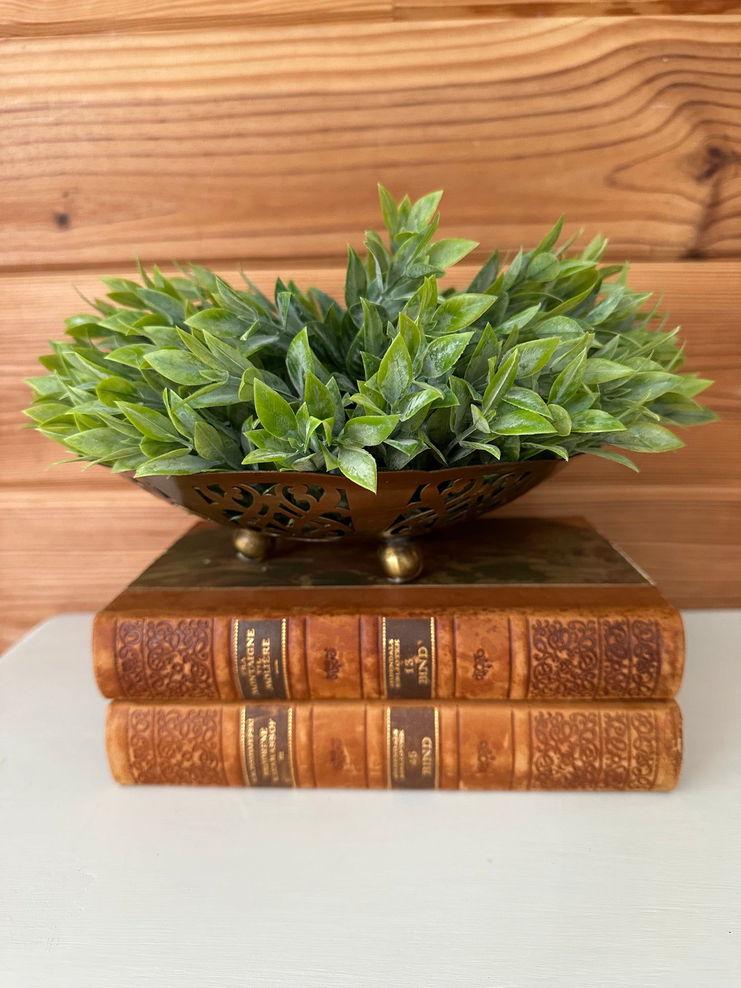 Vintage Brass Footed Dish