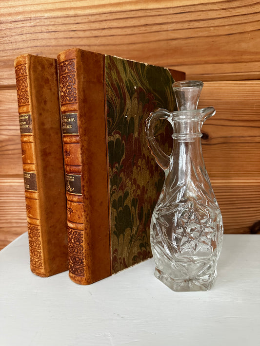 Vintage Pressed Glass Oil Cruet