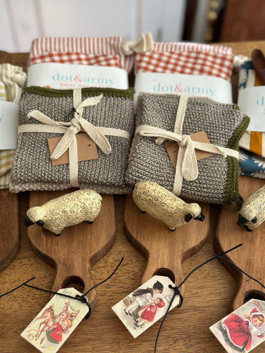 Papaya Gingham Bread Makers Kitchen Gift Set