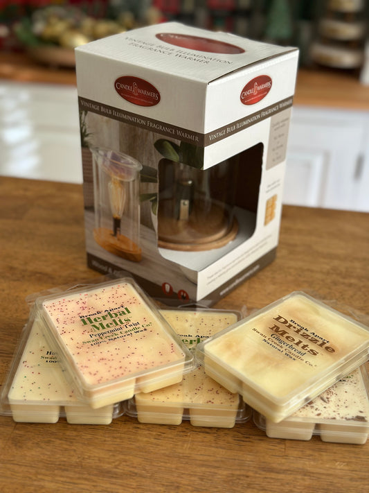 Airome Wood and Glass Vintage Bulb Wax Warmer