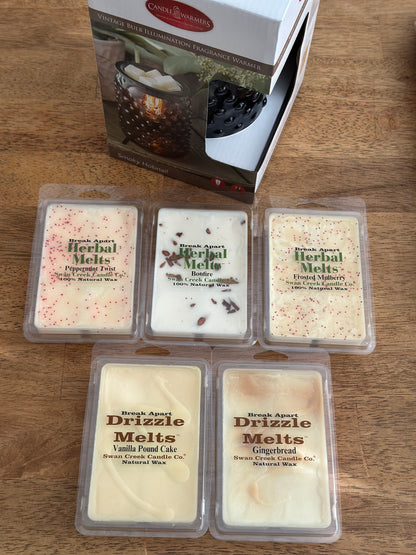 Candle Warmers Smoky Hobnail Vintage Bulb