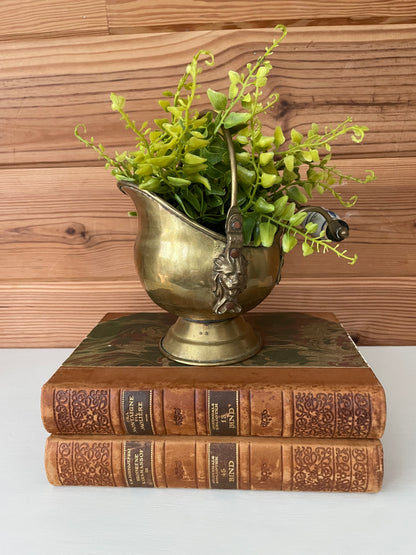 Vintage Brass Scuttle Bucket