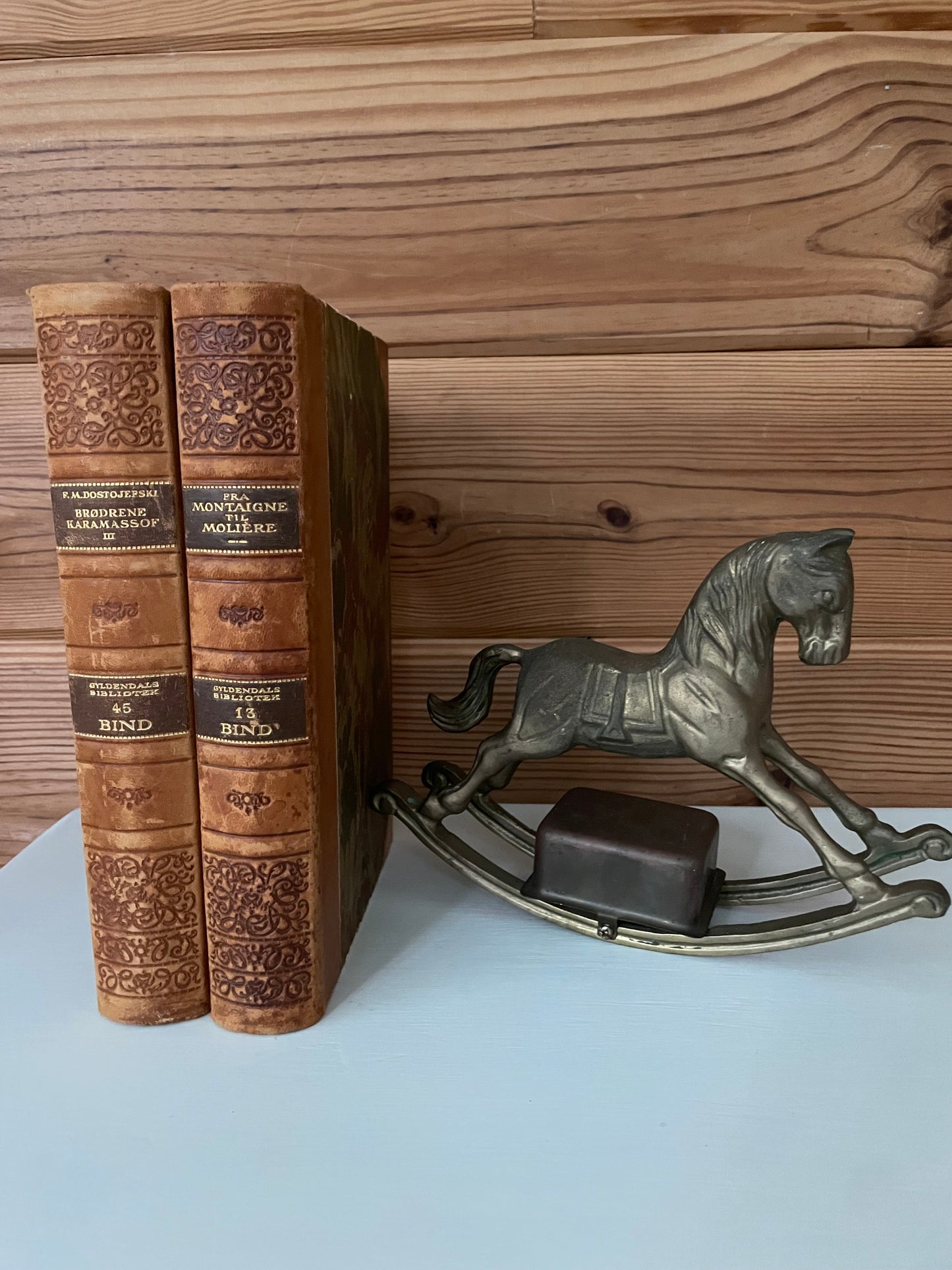 Vintage Brass Musical Rocking Horse