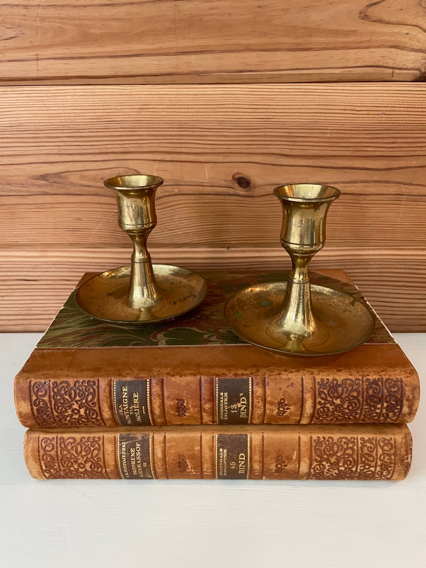 Vintage Brass Candle Holders