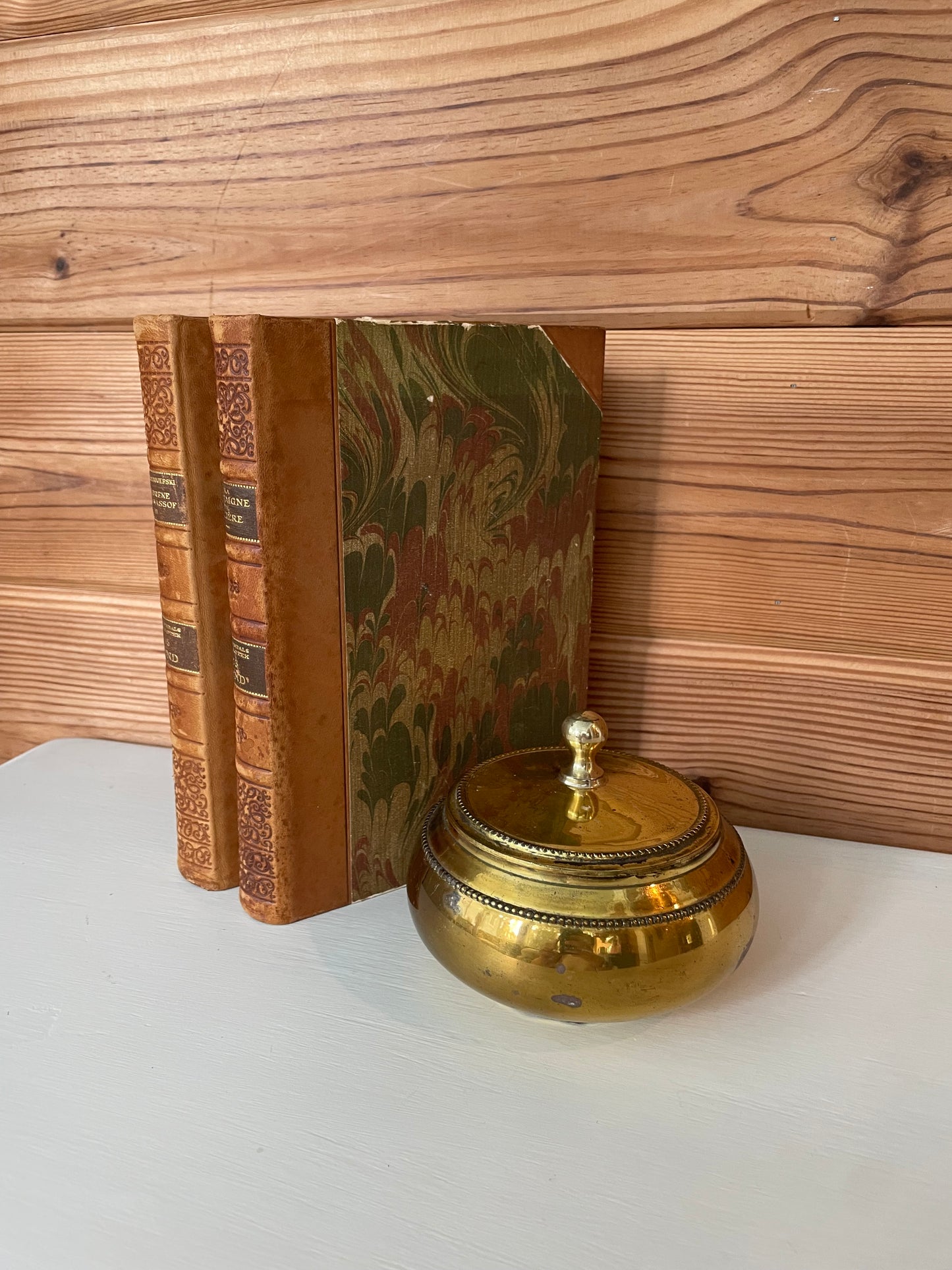 Vintage Brass Lidded Decorative Bowl