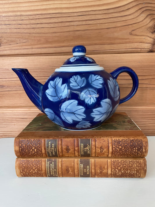 Vintage Cobalt Blue Teapot